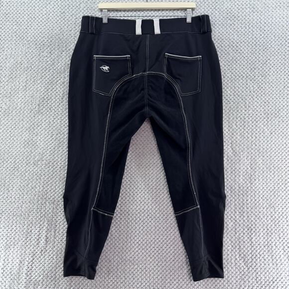 Piper by Smartpak Pants Womens 40R Black Equestrian Fitted Trouser Faux Suede - Picture 7 of 16